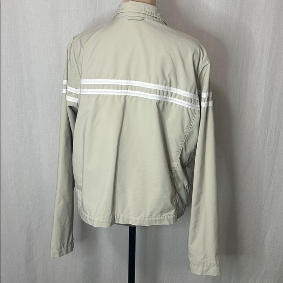 Nike Youth Zip-Up Jacket - Beige with White Stripes | Size L (12-14) - Picture 5 of 9